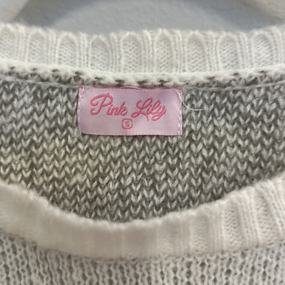 NWOT Pink Lily leopard Sweater. Size Small. Oversized. Never worn. Smoke free - Picture 2 of 3